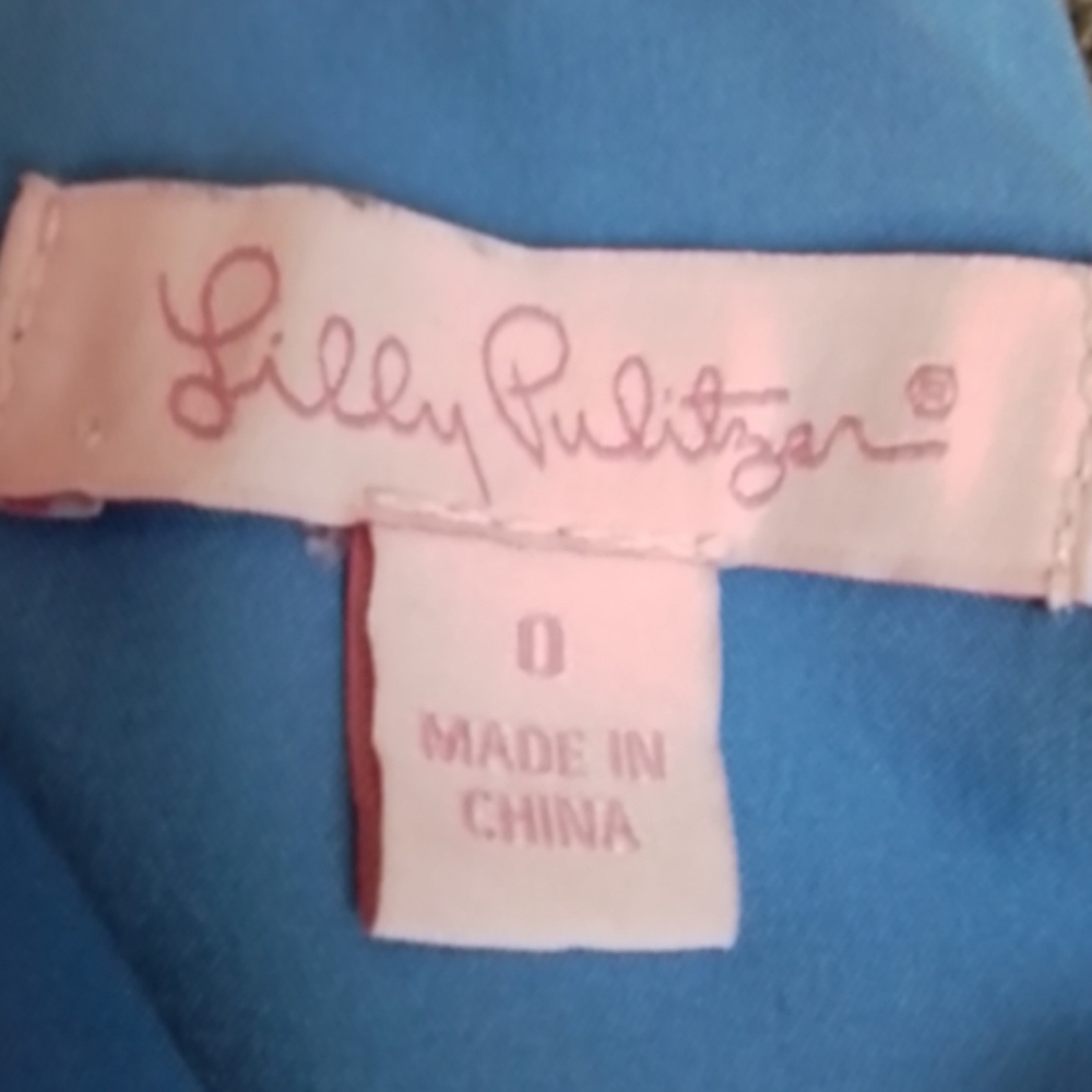 Lilly Pulitzer Pearl Romper In Jet Stream Print Pink Blue Green White - 0 - Picture 14 of 15